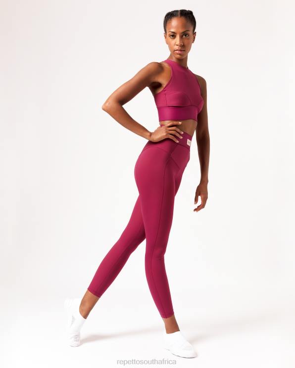 Clothing Repetto Intense Leggings Burgundy Red Women 2T48298