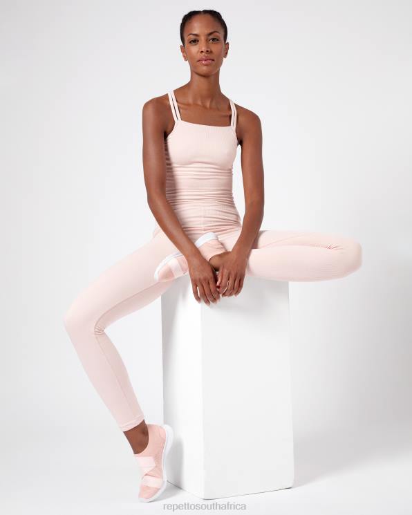 Clothing Repetto Ribbed Bra With Thin Straps Petal Pink Women 2T48304