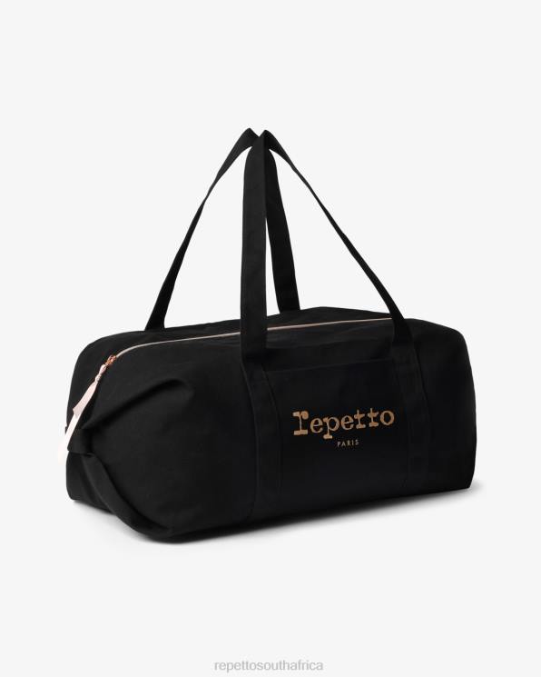 Accessories Repetto Cotton Duffle Bag Size L Black Women 2T48418