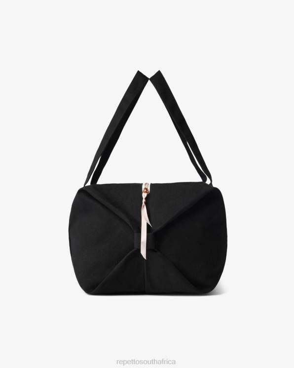 Accessories Repetto Cotton Duffle Bag Size L Black Women 2T48418
