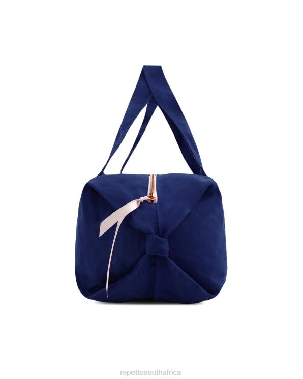 Accessories Repetto Cotton Duffle Bag Size L Petrol Blue Women 2T48413