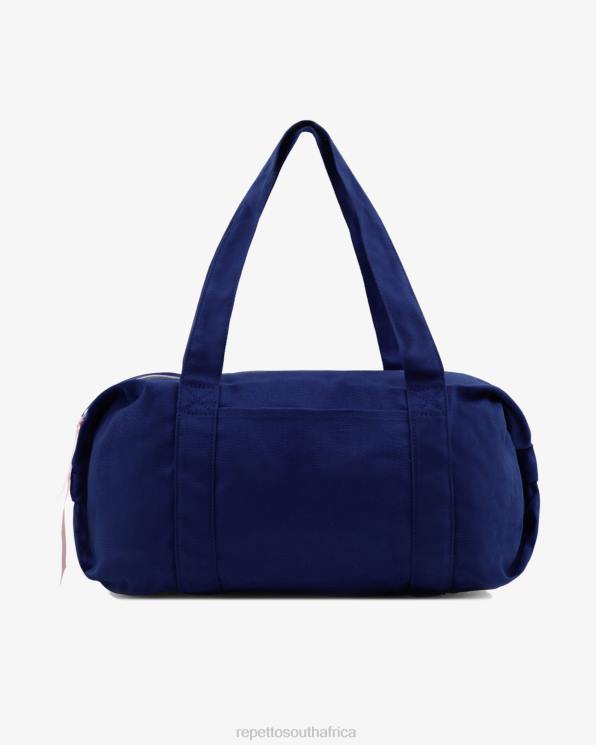 Accessories Repetto Cotton Duffle Bag Size L Petrol Blue Women 2T48413