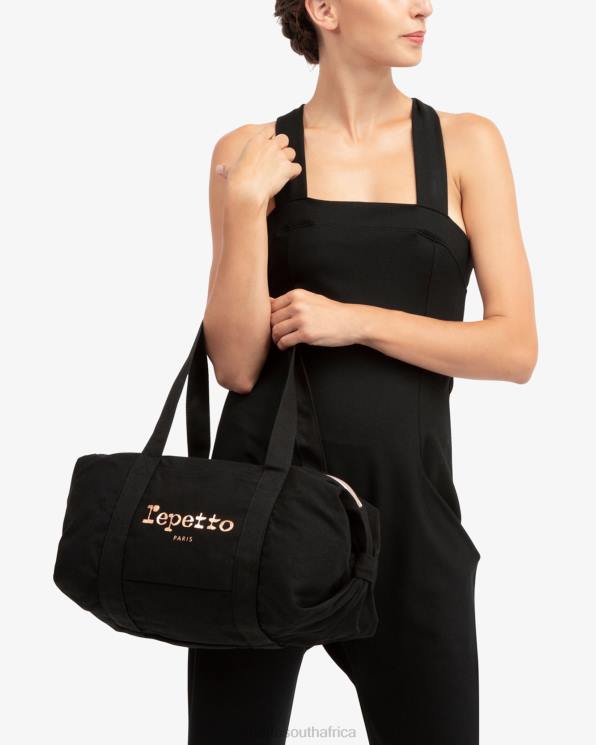 Accessories Repetto Cotton Duffle Bag Size M Black Women 2T48406