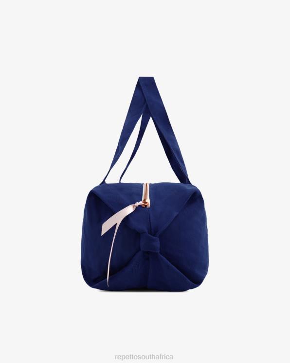 Accessories Repetto Cotton Duffle Bag Size M Petrol Blue Women 2T48404