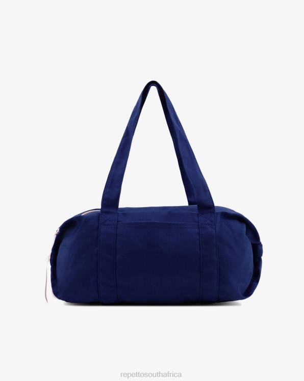 Accessories Repetto Cotton Duffle Bag Size M Petrol Blue Women 2T48404