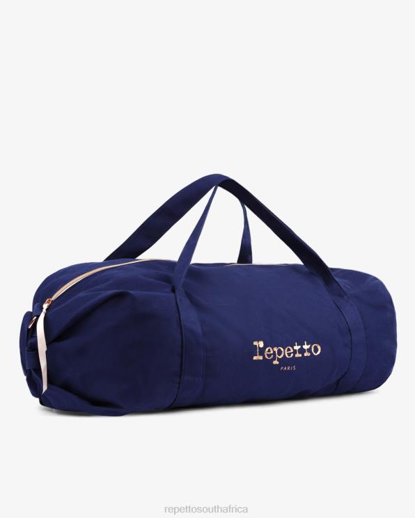 Accessories Repetto Cotton Duffle Bag Size Xl Petrol Blue Women 2T48420