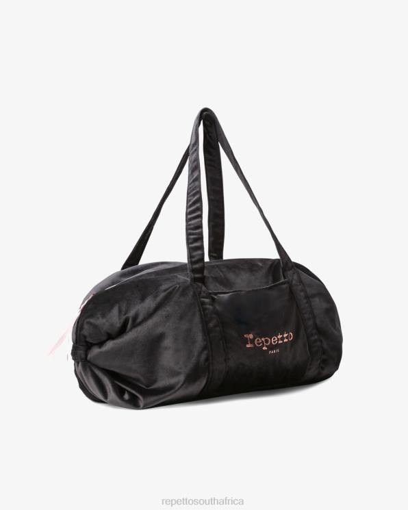 Accessories Repetto Velvet Duffle Bag Size M Black Women 2T48408