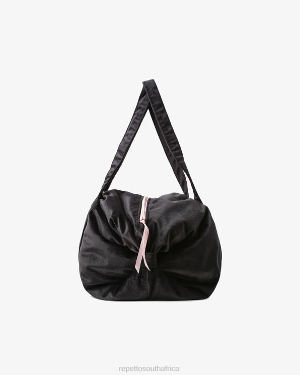 Accessories Repetto Velvet Duffle Bag Size M Black Women 2T48408