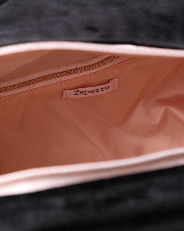 Accessories Repetto Velvet Duffle Bag Size M Black Women 2T48408