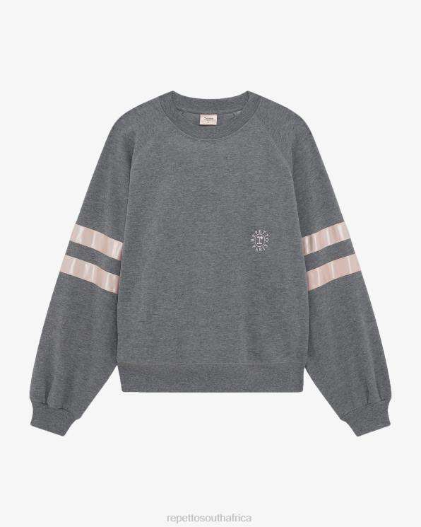 Clothing Repetto Satin Sweatshirt Mottled Light Grey Women 2T48351