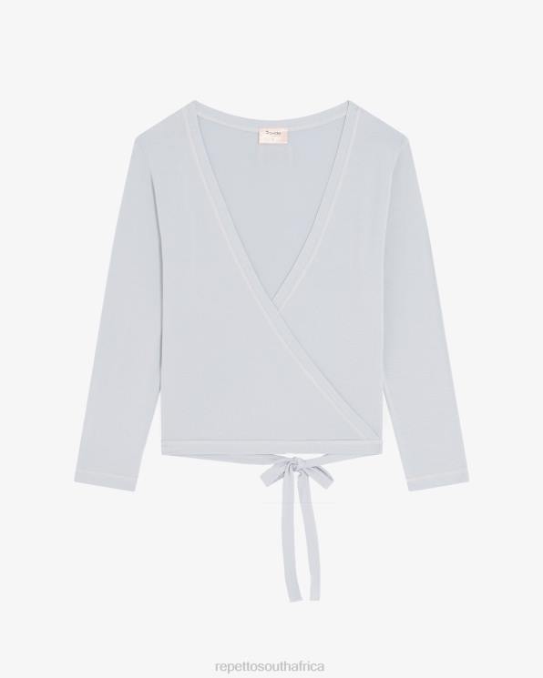 Clothing Repetto Wrap-Over Pearl Grey Women 2T48363