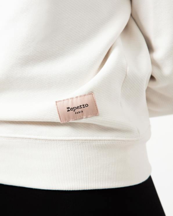 Clothing Repetto Wrap-Over Sweatshirt Ivory White Women 2T48366