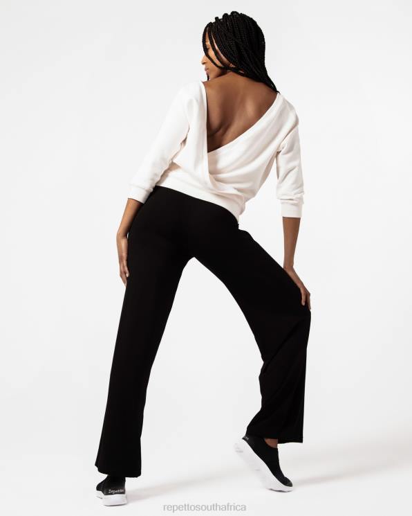 Clothing Repetto Wrap-Over Sweatshirt Ivory White Women 2T48366