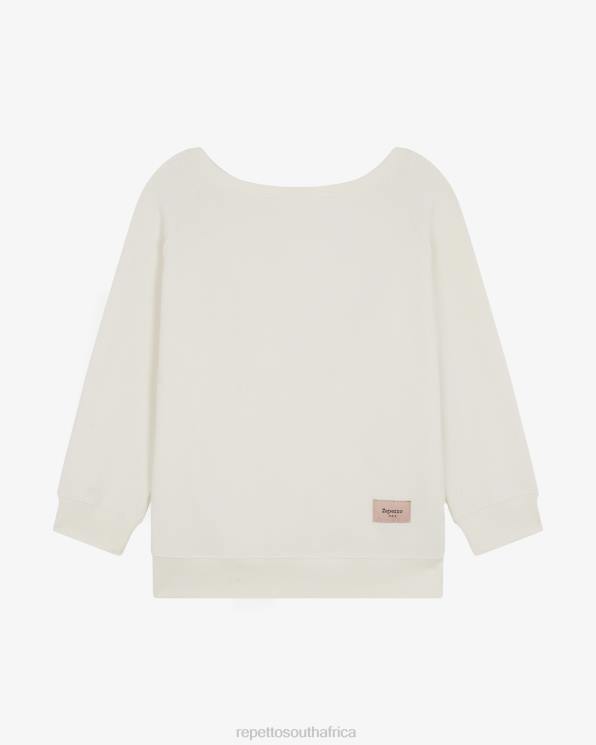 Clothing Repetto Wrap-Over Sweatshirt Ivory White Women 2T48366