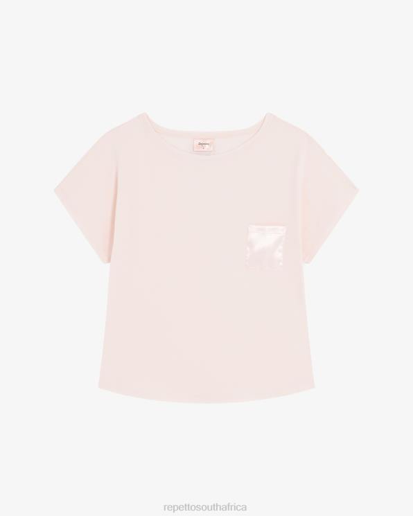 Clothing Repetto Oversized Top Chalk Pink Women 2T48313