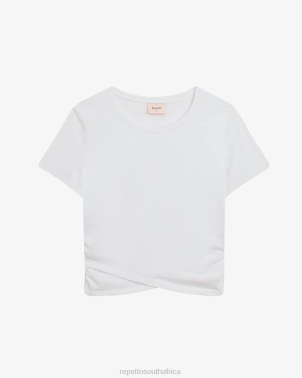 Clothing Repetto Top With Draped Effect White Women 2T48334