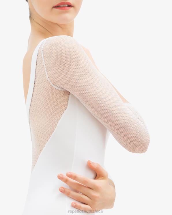 Clothing Repetto 3/4 Sleeves Leotard With Lace White Women 2T48444