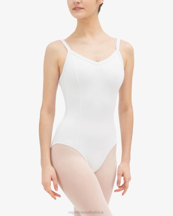 Clothing Repetto Gathered Front Leotard White Women 2T48442