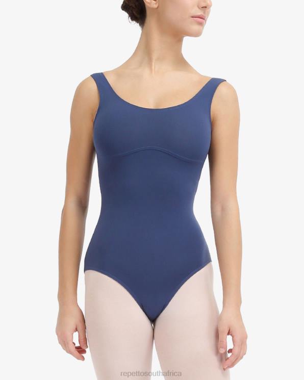 Clothing Repetto Large Straps Leotard Nocturne Blue Women 2T48466