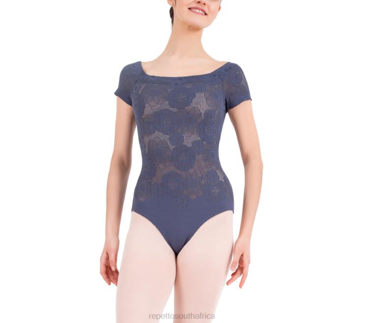 Clothing Repetto Short Sleeves Lace Leotard Fashion Women 2T48468