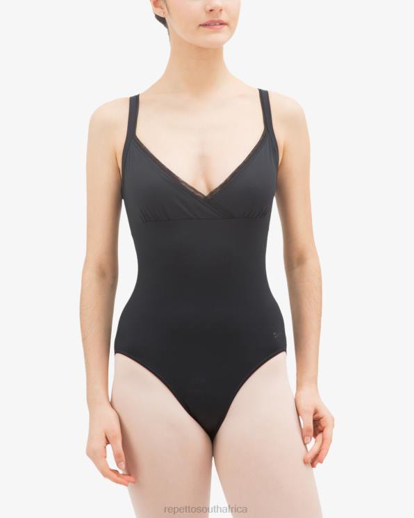 Clothing Repetto Wrap-Over Leotard Black Women 2T48473