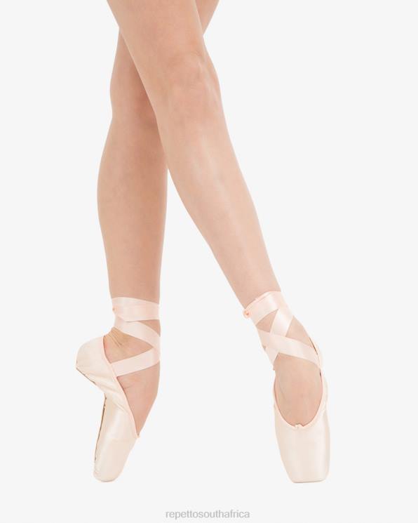Footwear Repetto Carlotta Pointe Shoes - Medium Box Soft Sole Salmon Melon Women 2T48571