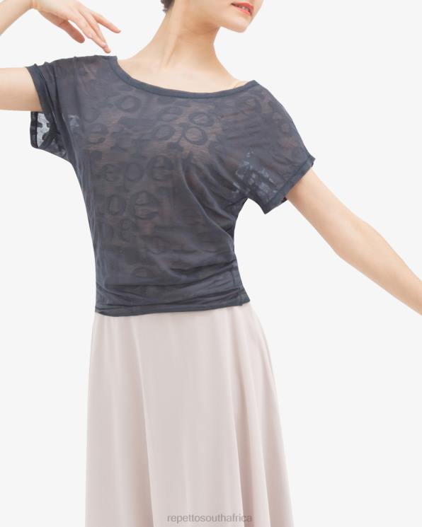 Clothing Repetto Transparent T-Shirt Anthracite Grey Women 2T48552