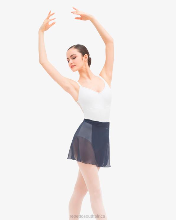 Clothing Repetto Short Chiffon Skirt Midnight Blue Women 2T48506