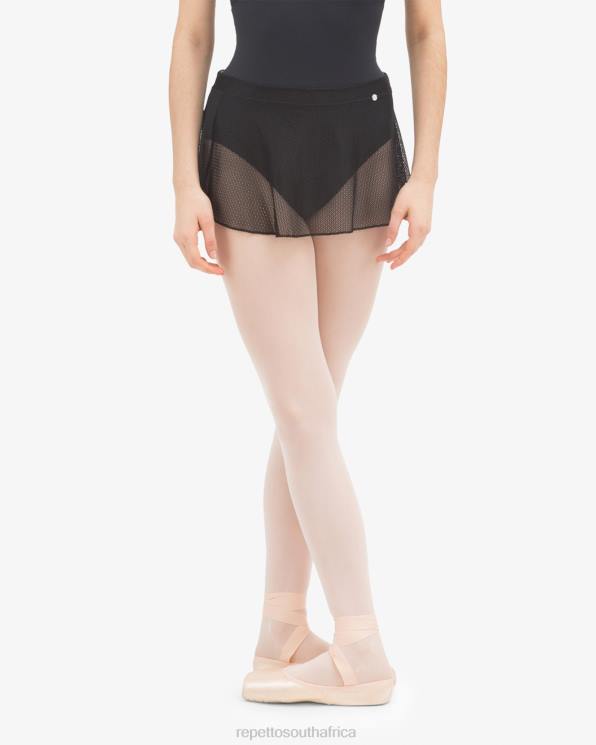 Clothing Repetto Short Fishnet Skirt Black Women 2T48503