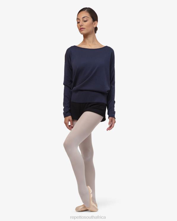 Clothing Repetto Warm-Up Pull Over Midnight Blue Women 2T48516