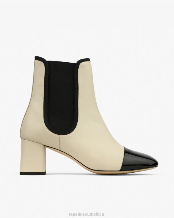 Footwear Repetto Melissa Ankle Boots Swan Beige And Black Women 2T48193