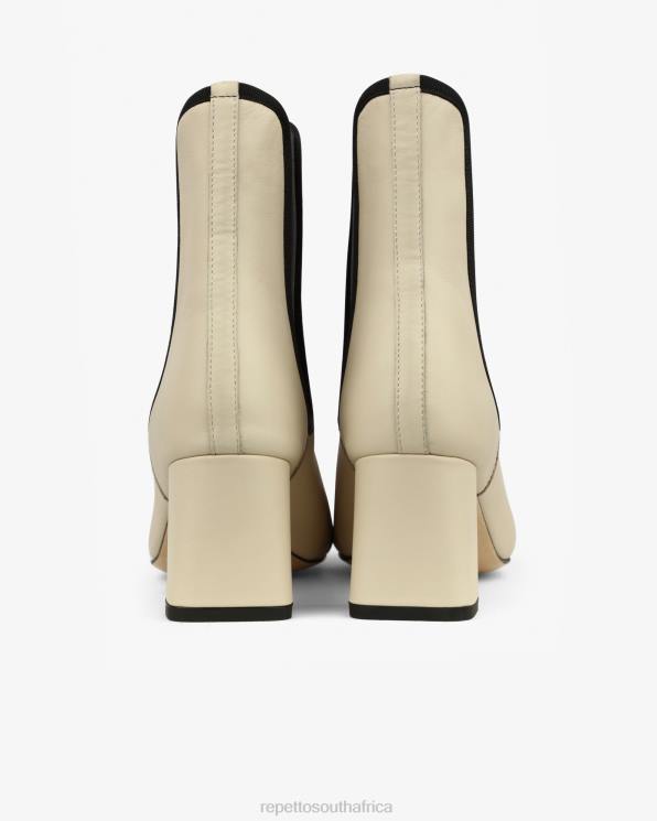 Footwear Repetto Melissa Ankle Boots Swan Beige And Black Women 2T48193