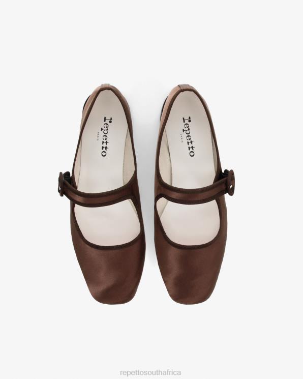 Footwear Repetto Georgia Mary Janes - Satin Mocha Brown Women 2T48150