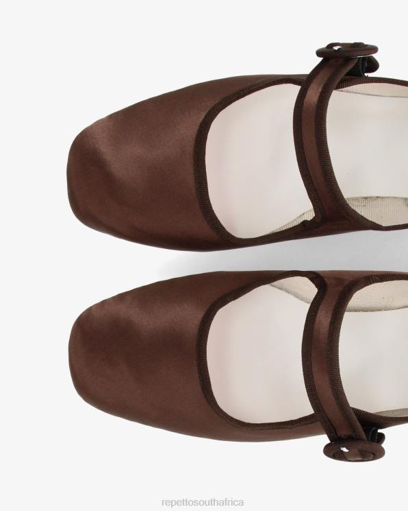 Footwear Repetto Georgia Mary Janes - Satin Mocha Brown Women 2T48150
