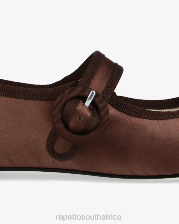 Footwear Repetto Georgia Mary Janes - Satin Mocha Brown Women 2T48150