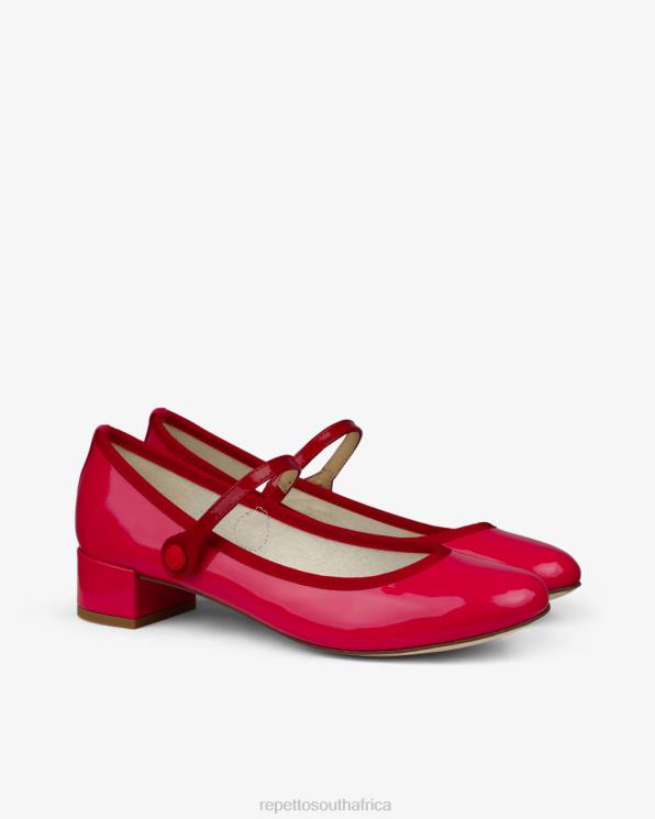Footwear Repetto Rose Mary Janes Raspberry Pink And Flammy Red Women 2T48166