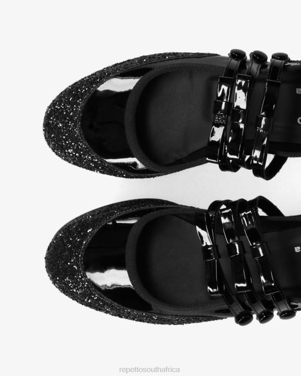 Footwear Repetto X Noir Kei Ninomiya - Glitter Platform Mary Janes Black Women 2T48160