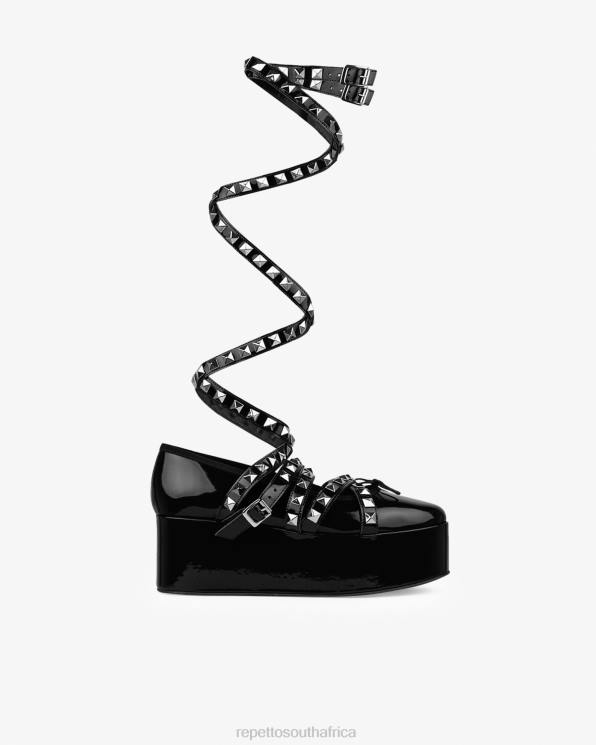 Footwear Repetto X Noir Kei Ninomiya - Platform Mary Janes With Ankle Strap Black Women 2T48181