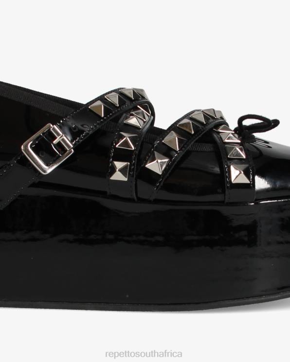Footwear Repetto X Noir Kei Ninomiya - Platform Mary Janes With Studded Strap Black Women 2T48182