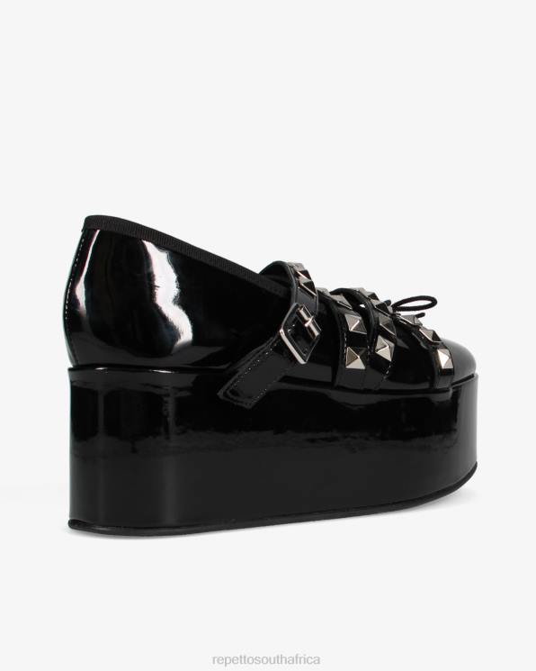 Footwear Repetto X Noir Kei Ninomiya - Platform Mary Janes With Studded Strap Black Women 2T48182