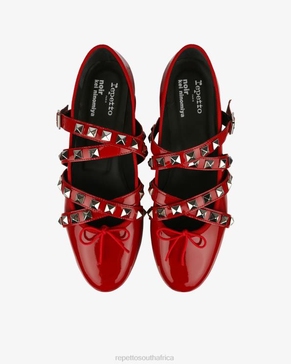 Footwear Repetto X Noir Kei Ninomiya - Platform Mary Janes With Studded Strap Flammy Red Women 2T48183